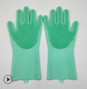 Silicone Heat-resistant Cleaning Brush Scrubbing Gloves - YLORESHOP