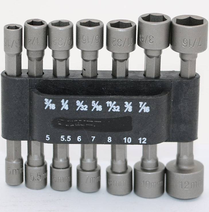 14pcs Power Nut Driver Set Dual Sae Metric Bit Mm And Standard Shank Quick Change Power Nut Driver Bit Set Nutdrivers