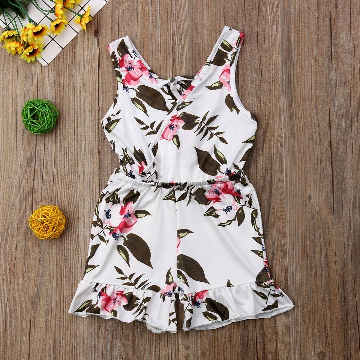 Summer Girls baby girl Floral Outfits Clothes - YLORESHOP