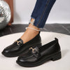 Plus Size British Style Leather Shoes Women - YLORESHOP