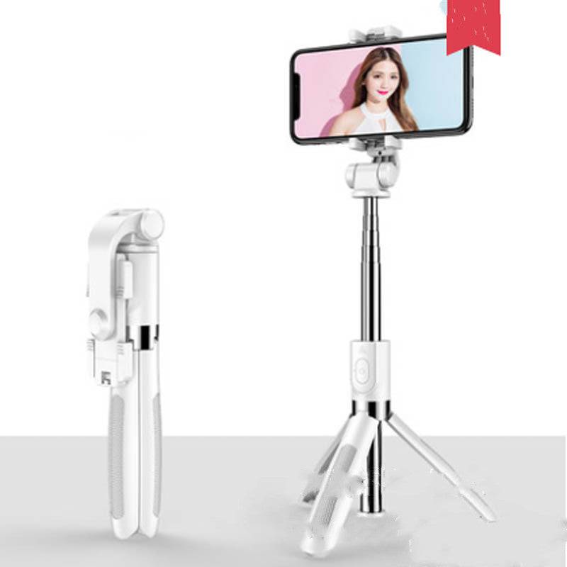 Compatibile con Apple, treppiede Selfie Stick Mobile Universale Live Triangle Staffa Un artefatto per selfie Bluetooth