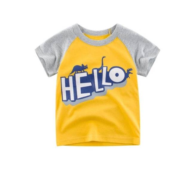 Abbigliamento per bambini Estate T-shirt in cotone per ragazzi nuovi bambini coreani Tesoro da uomo a maniche corte per bambini