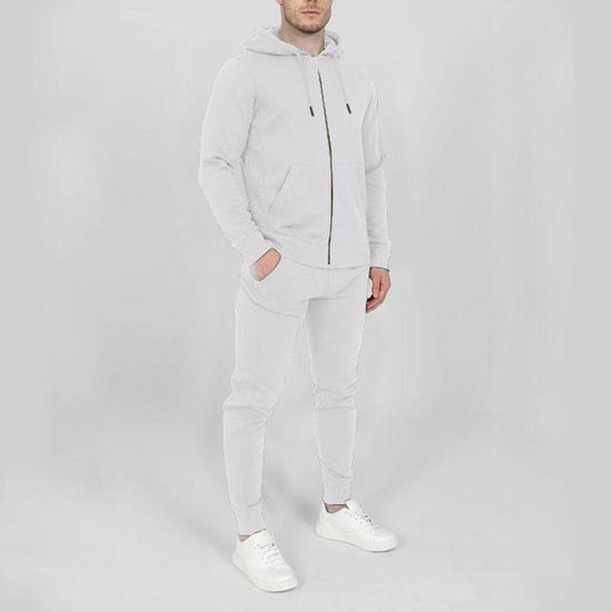 Solid Color Fashion Casual Set Hooded Cardigan Coat - YLORESHOP