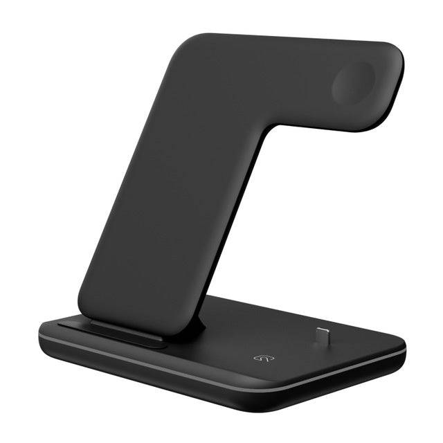 Caricabatterie wireless per auricolari compatibile con orologio per telefono cellulare Supporto per caricabatterie wireless 3 in 1