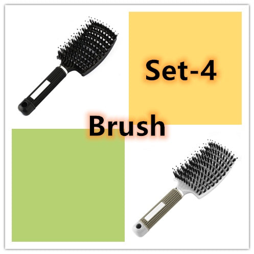 Hairbrush Anti Klit Brushy Haarborstel Women Detangler Hair Brush Bristle Nylon Scalp Massage  Teaser Hair Brush Comb - YLORESHOP