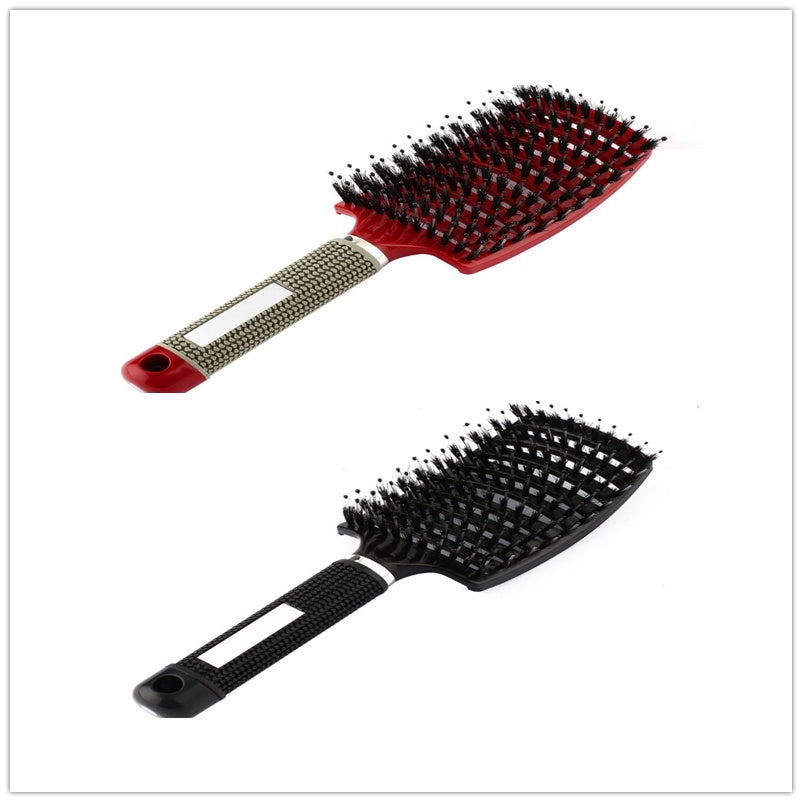 Hairbrush Anti Klit Brushy Haarborstel Women Detangler Hair Brush Bristle Nylon Scalp Massage  Teaser Hair Brush Comb - YLORESHOP