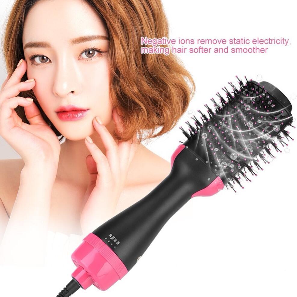 One-Step Electric Hair Dryer Comb Multifunctional Comb Straightener Hair Curling - YLORESHOP