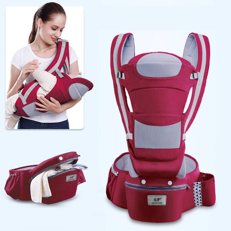 Ergonomic Baby Carrier Infant Baby Hipseat Carrier 3 In 1 Front Facing Ergonomic Kangaroo Baby Wrap Sling - YLORESHOP