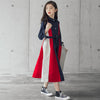 Korean Version Of The Big Kids Girls Multi-color Stitching Fashion A-line Skirt - YLORESHOP
