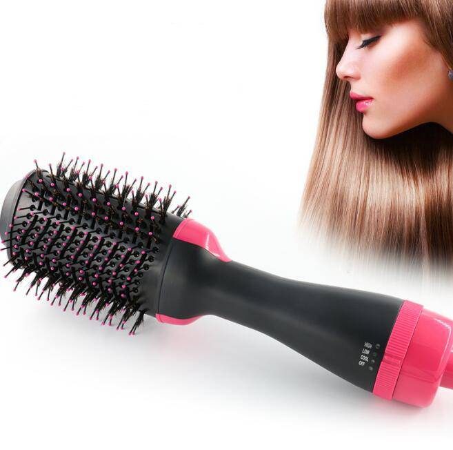 One-Step Electric Hair Dryer Comb Multifunctional Comb Straightener Hair Curling - YLORESHOP