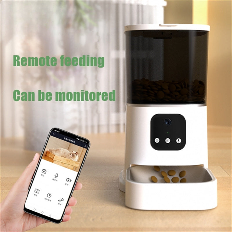 Alimentatore automatico per animali domestici Registratore vocale intelligente di grande capacità Timer di controllo APP Alimentazione Distributore di cibo per cani con WiFi Ciotola per animali domestici