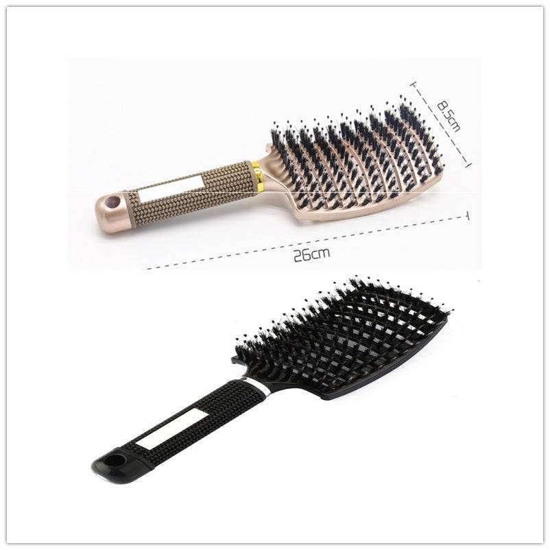 Hairbrush Anti Klit Brushy Haarborstel Women Detangler Hair Brush Bristle Nylon Scalp Massage  Teaser Hair Brush Comb - YLORESHOP