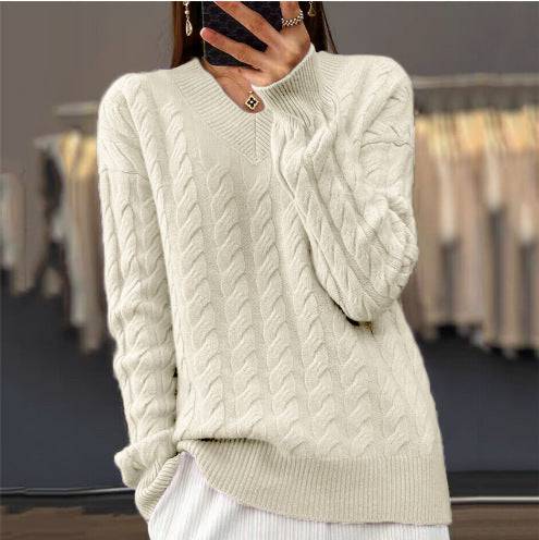 Maglione pullover maglione con scollo a V da donna