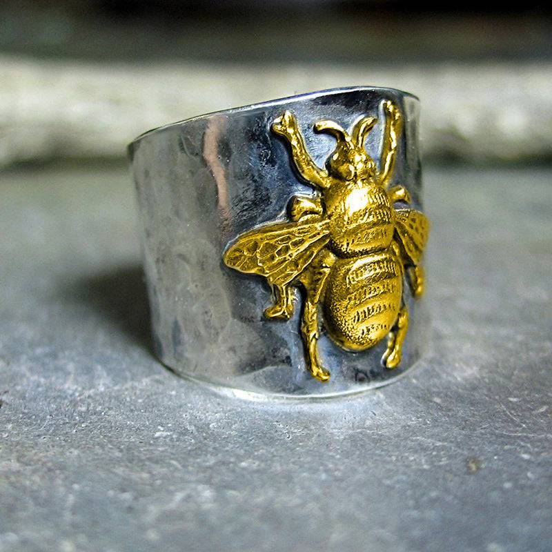 Vintage Hammered Two-tone Animal Ring - YLORESHOP