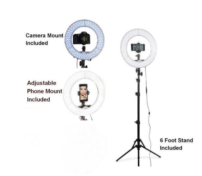 Luce di riempimento a LED rotonda con ancoraggio per selfie dal vivo per telefono cellulare