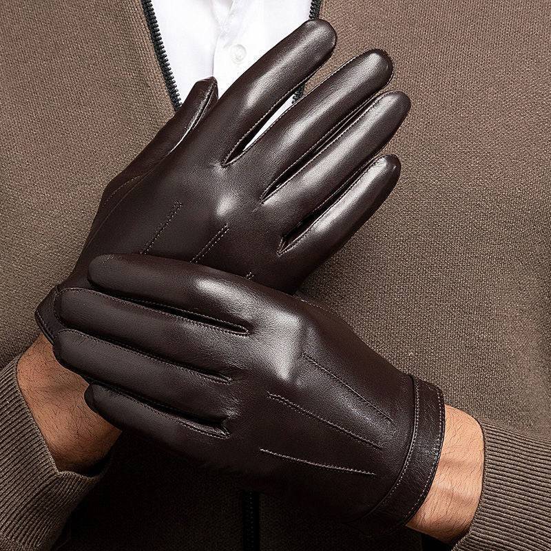 Men's Thin Full-grain Sheepskin Gloves