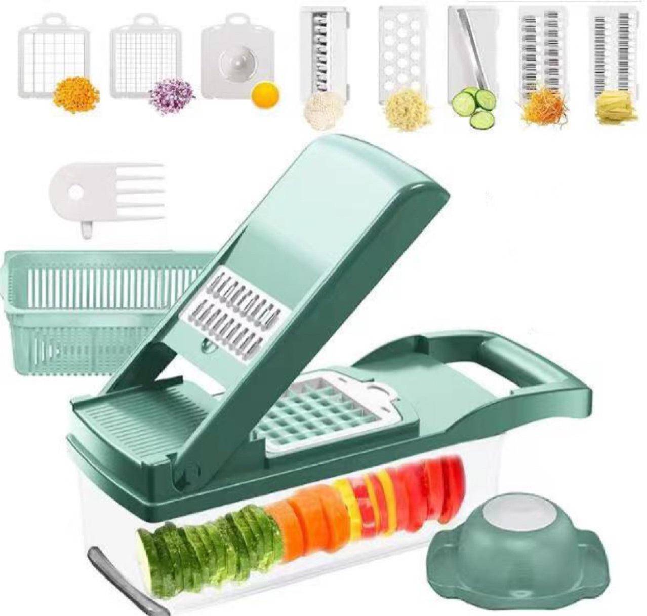 12 In 1 Manual Vegetable Chopper Kitchen Gadgets Food Chopper Onion Cutter Vegetable Slicer - YLORESHOP