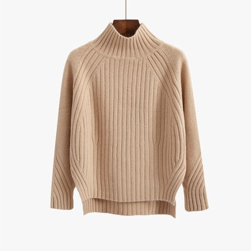 Turtleneck Pullover Long-Sleeved Sweater - YLORESHOP