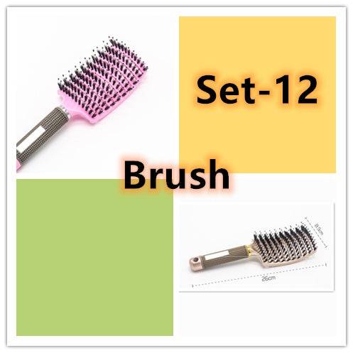 Hairbrush Anti Klit Brushy Haarborstel Women Detangler Hair Brush Bristle Nylon Scalp Massage  Teaser Hair Brush Comb - YLORESHOP