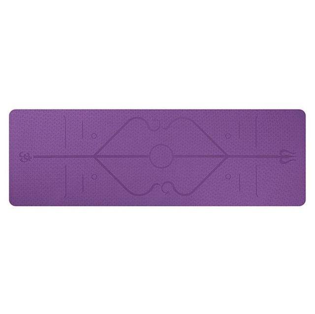 Non Slip TPE Yoga Mat Position Line Beginner - YLORESHOP