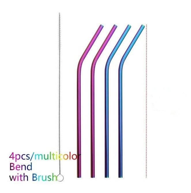 Colourful Reusable Stainless Steel Straws - YLORESHOP