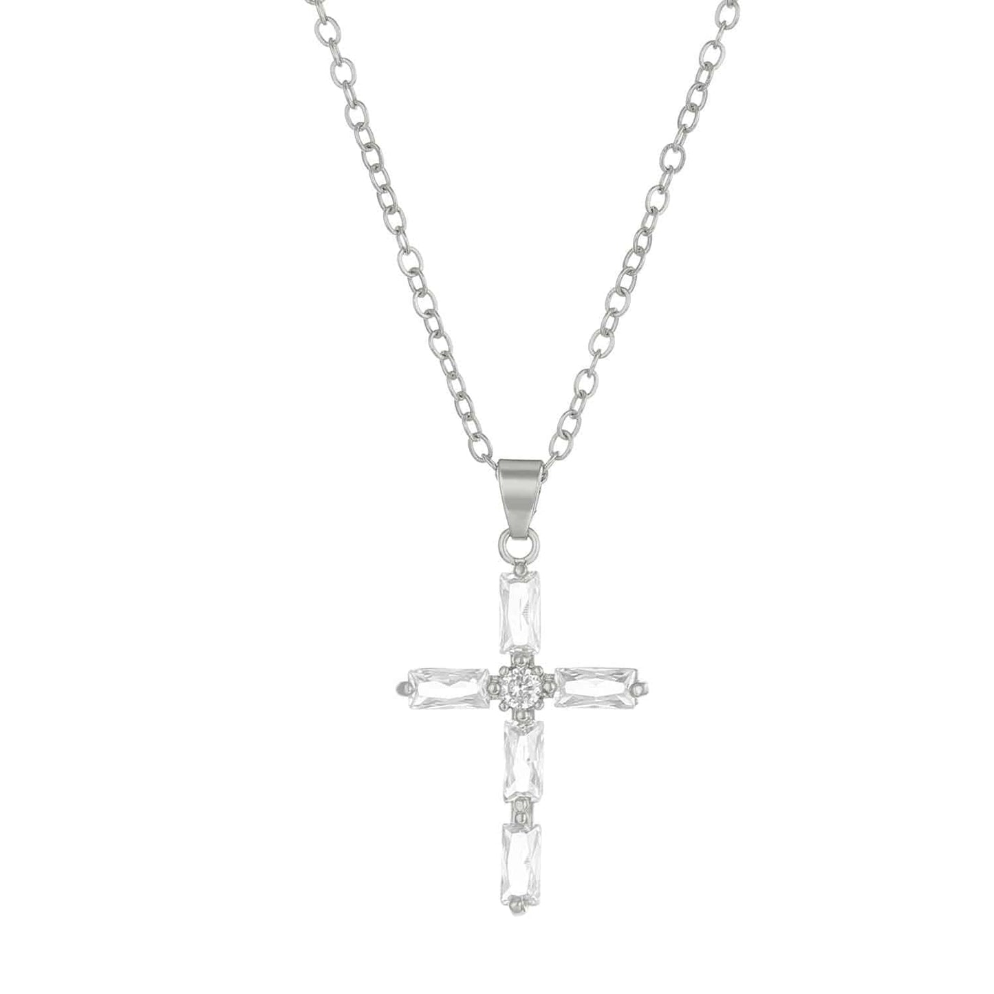 Diamond Cross Necklace Female Cross Pendant Clavicle Chain - YLORESHOP