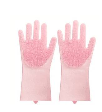 Silicone Heat-resistant Cleaning Brush Scrubbing Gloves - YLORESHOP