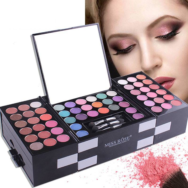 MISS ROSE 144 color 3 color 3 Color Eyeshadow blush eyebrow makeup makeup makeup kit special wholesale - YLORESHOP