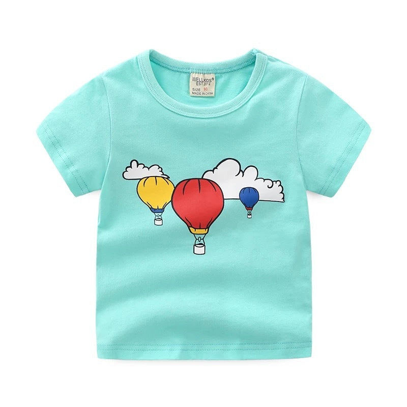Children's summer cartoon print T-shirt - YLORESHOP