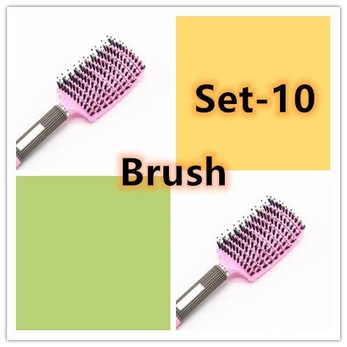 Hairbrush Anti Klit Brushy Haarborstel Women Detangler Hair Brush Bristle Nylon Scalp Massage  Teaser Hair Brush Comb - YLORESHOP