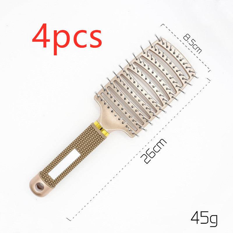 Hairbrush Anti Klit Brushy Haarborstel Women Detangler Hair Brush Bristle Nylon Scalp Massage  Teaser Hair Brush Comb - YLORESHOP