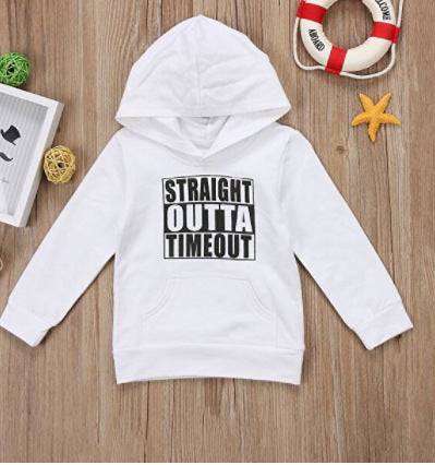 Children's hooded sweater letter top - YLORESHOP