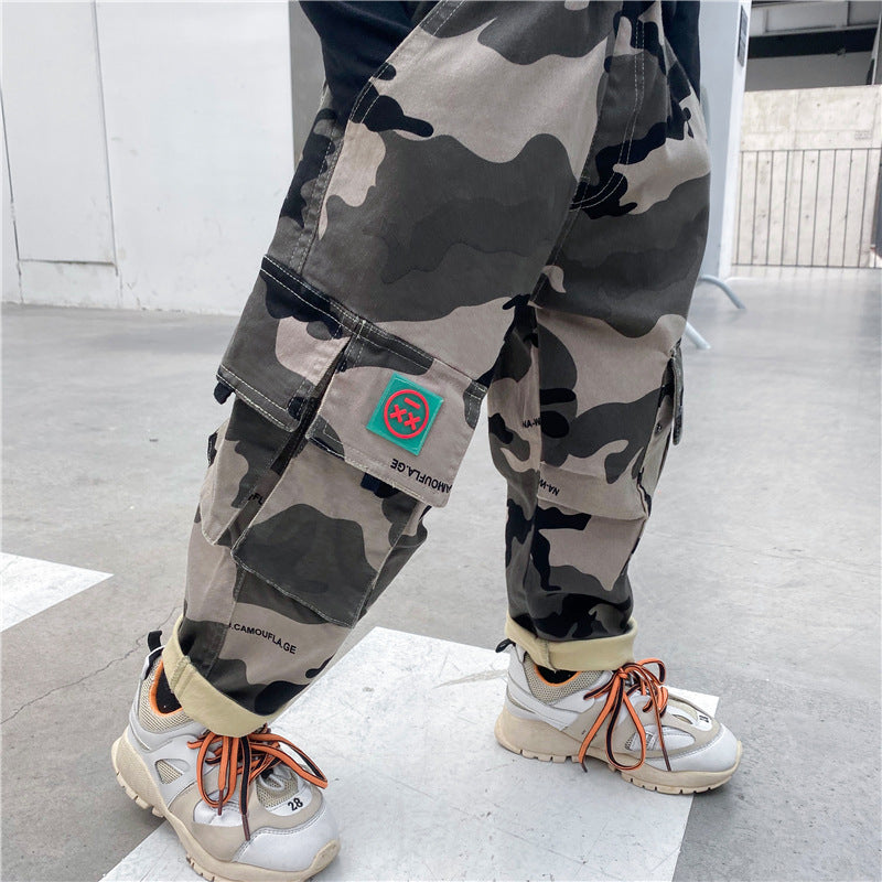Boys autumn camouflage trousers - YLORESHOP