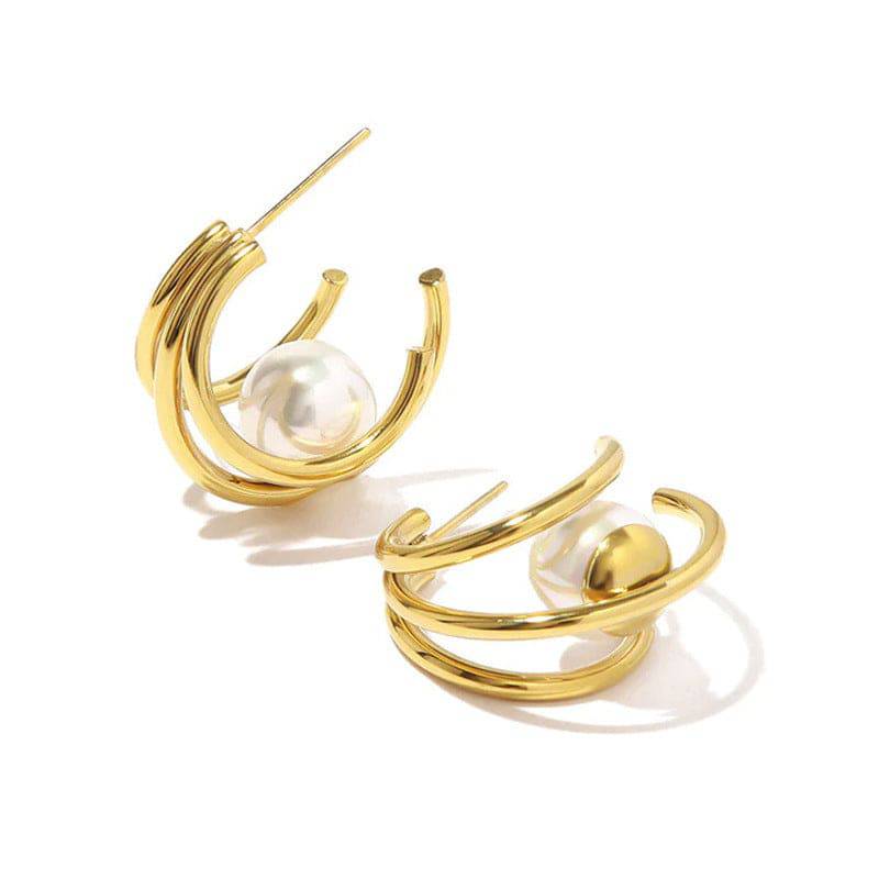 Women's Imitation Pearl Fashion Earrings Geometric - YLORESHOP