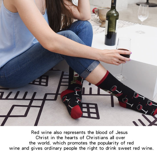 wine woman socks - YLORESHOP