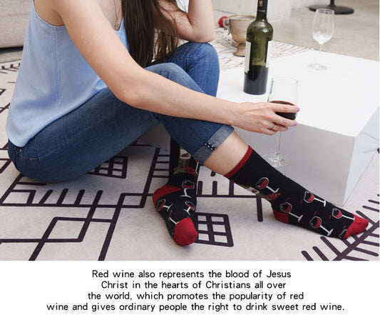 wine woman socks - YLORESHOP