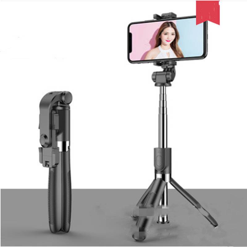 Compatibile con Apple, treppiede Selfie Stick Mobile Universale Live Triangle Staffa Un artefatto per selfie Bluetooth