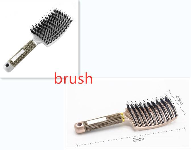 Hairbrush Anti Klit Brushy Haarborstel Women Detangler Hair Brush Bristle Nylon Scalp Massage  Teaser Hair Brush Comb - YLORESHOP