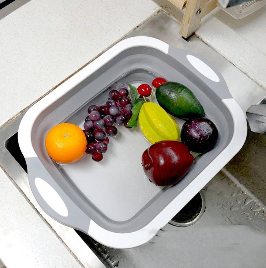 Folding Vegetable Board Household  Multifunctional Anvil Board Washing Basket - YLORESHOP