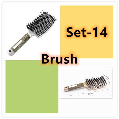 Hairbrush Anti Klit Brushy Haarborstel Women Detangler Hair Brush Bristle Nylon Scalp Massage  Teaser Hair Brush Comb - YLORESHOP