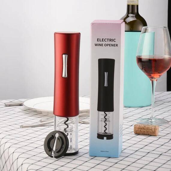 Electric Wine Opener Automatic Electric Wine Bottle Corkscrew Opener With Foil Cutter Wine Bottle Opener Kit - YLORESHOP