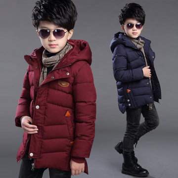 Boy's hooded padded padded jacket - YLORESHOP