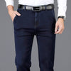 Stretch Casual Men's Trousers Straight High Waist Jeans - YLORESHOP