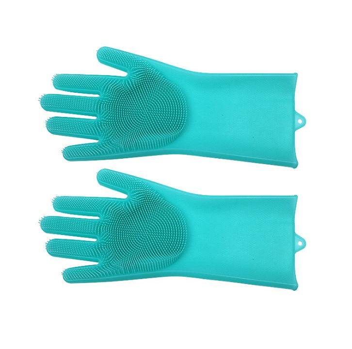 Silicone Heat-resistant Cleaning Brush Scrubbing Gloves - YLORESHOP