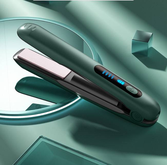 Wireless Hair Straightener Flat Iron Mini 2 IN 1 Roller USB 5000mAh Max 200 Degree Portable Cordless Curler 4 Levels Dry And Wet Uses - YLORESHOP