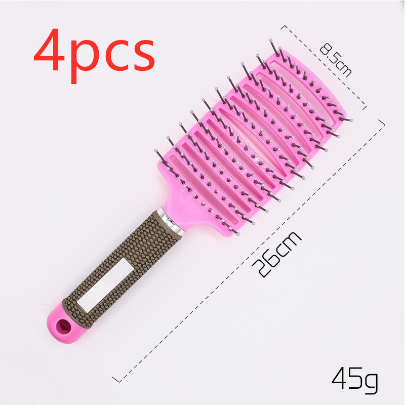 Hairbrush Anti Klit Brushy Haarborstel Women Detangler Hair Brush Bristle Nylon Scalp Massage  Teaser Hair Brush Comb - YLORESHOP