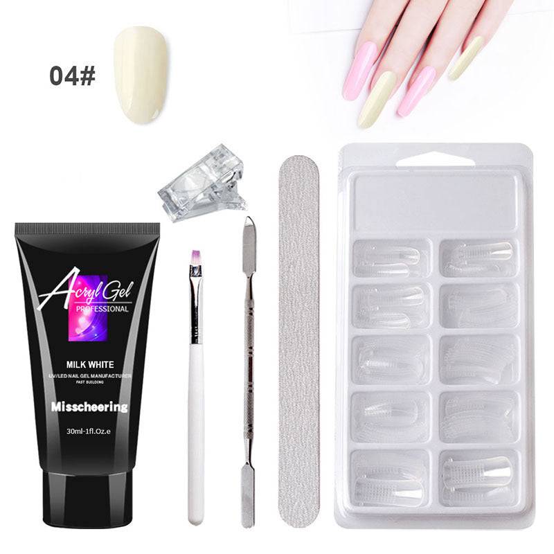 Painless Extension Gel Nail Art Without Paper Holder Quick Model Painless Crystal Gel Set - YLORESHOP