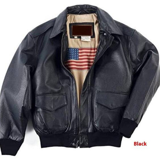 Retro Oversized US Air Force Fur Leather Coat - YLORESHOP