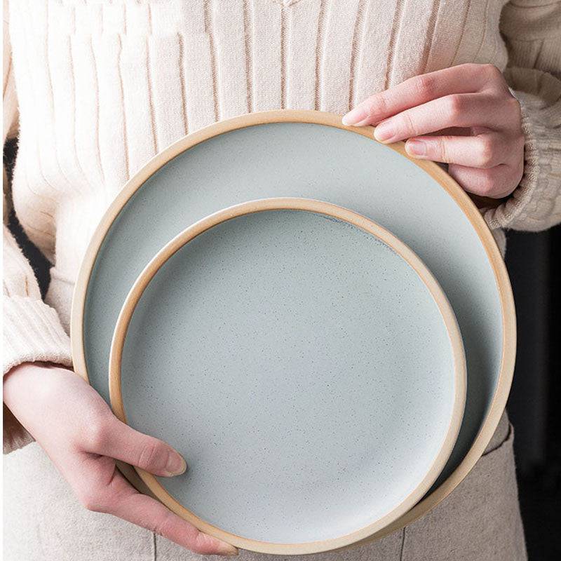 Pure color matte ceramic plate - YLORESHOP