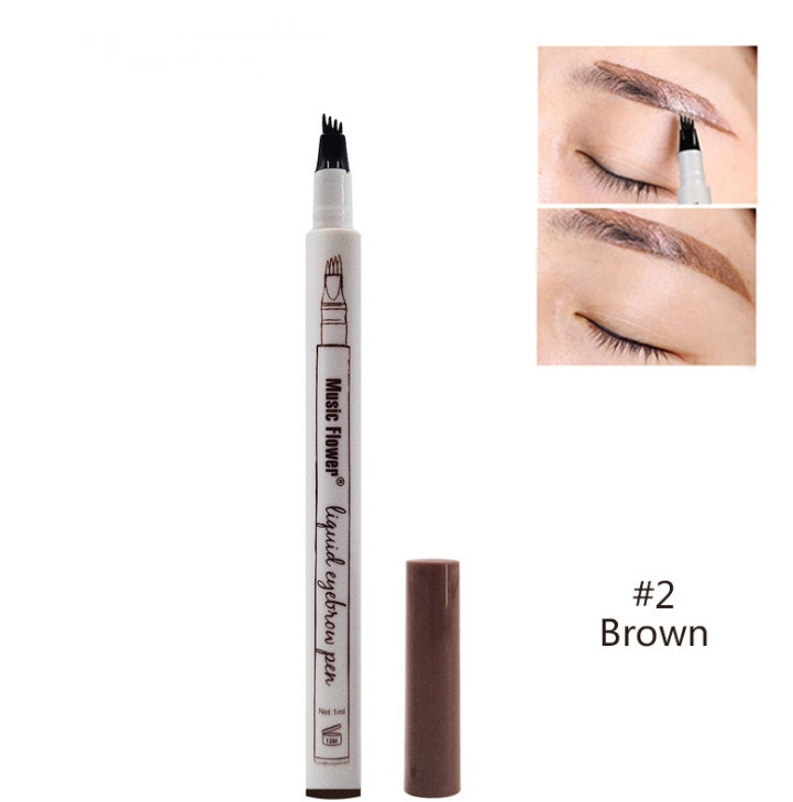 Waterproof Natural Eyebrow Pen Four-claw Eye Brow Tint Fork Tip Eyebrow Tattoo Pencil - YLORESHOP